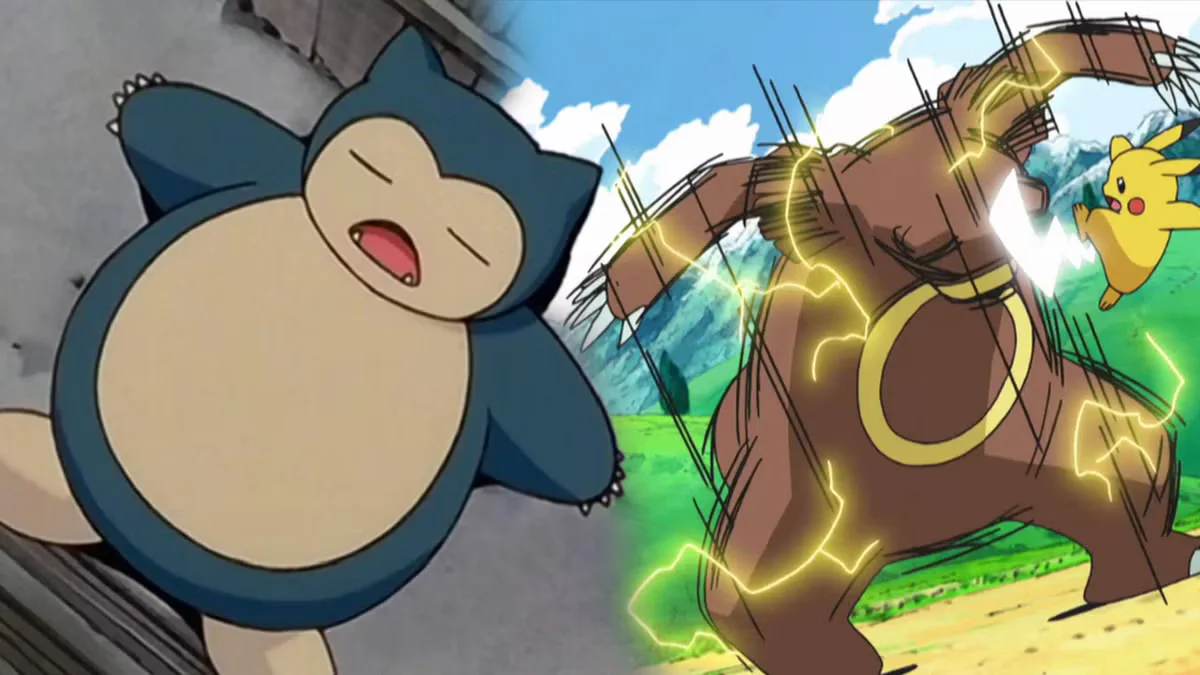 An illustration of Pokémon status conditions; sleeping and stunned